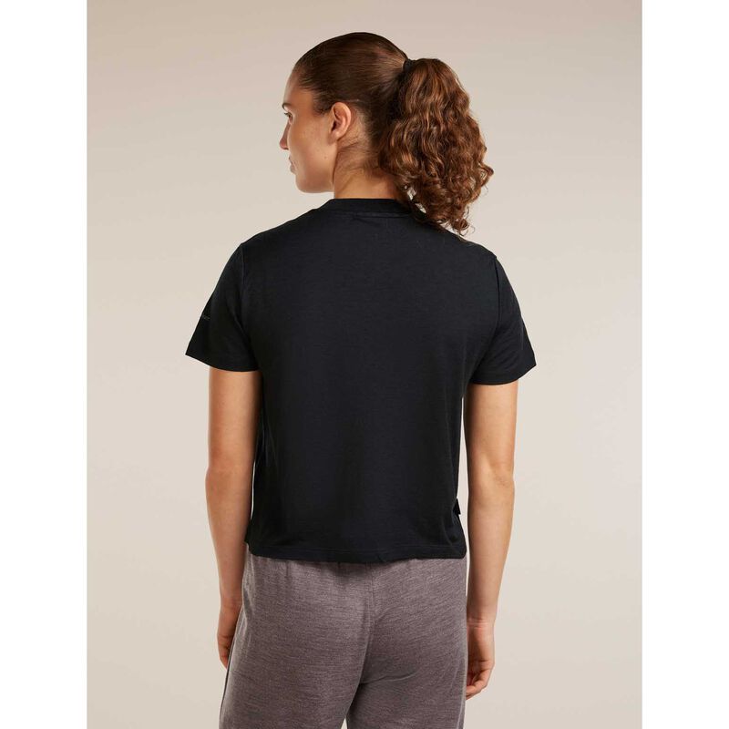 Icebreaker W Merino 150 Tech Lite SS Crop Tee NZ Flora image number 1
