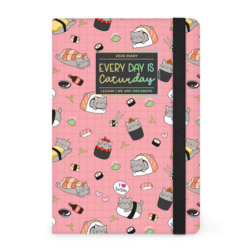 Legami Sushi Cat 2026 Photo Weekly Diary Medium