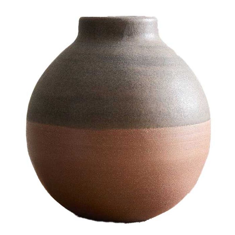 West Elm Sierra Salt Fired Round Vase image number 0