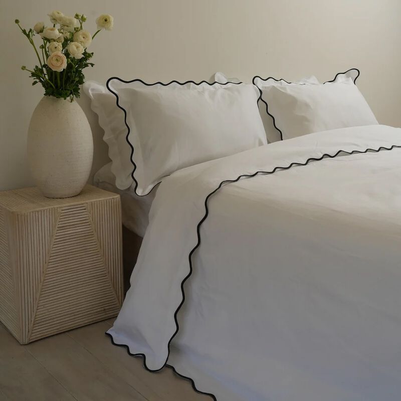 Home Lab Celine Scallop Edge Duvet Set image number 0