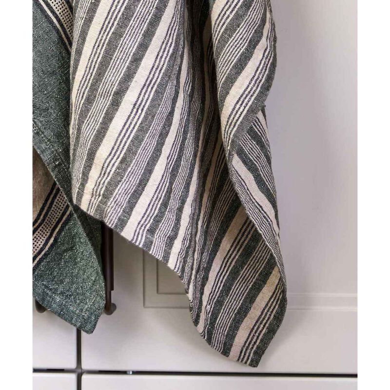 French Country Atelier Stripe Teatowel Green image number 1