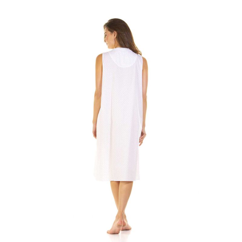 La Marquise Emily Dot Sleeveless Embroidered Polycotton Nightdress image number 4