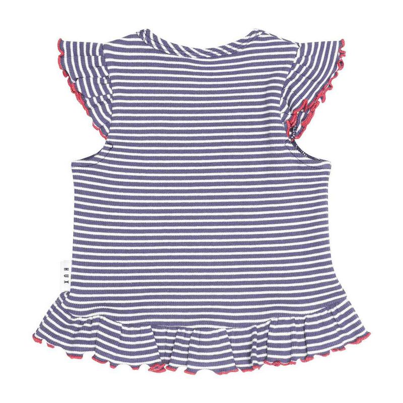 Huxbaby Ink Stripe Rib Peplum Tee 3M-2Y image number 2