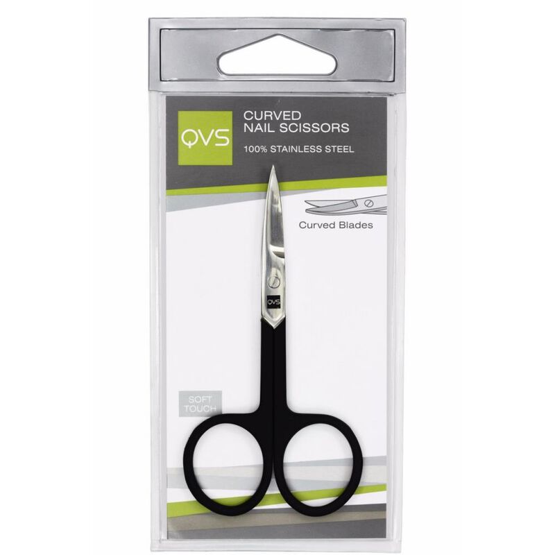 QVS Tempo Soft Touch Curved Nail Scissors image number 1
