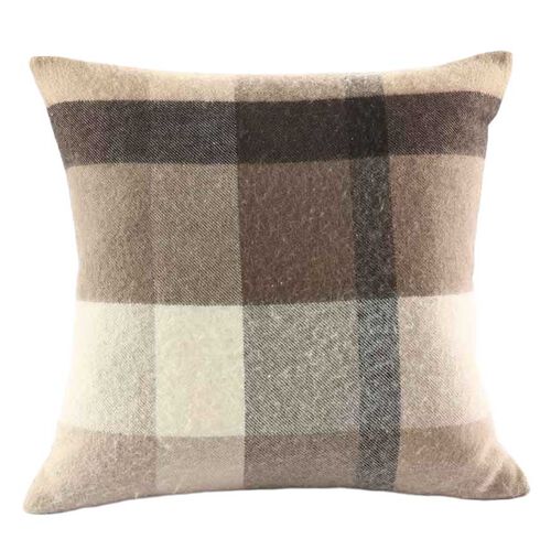 MM Linen Mocha Lodge Lambswool Cushion 50x50