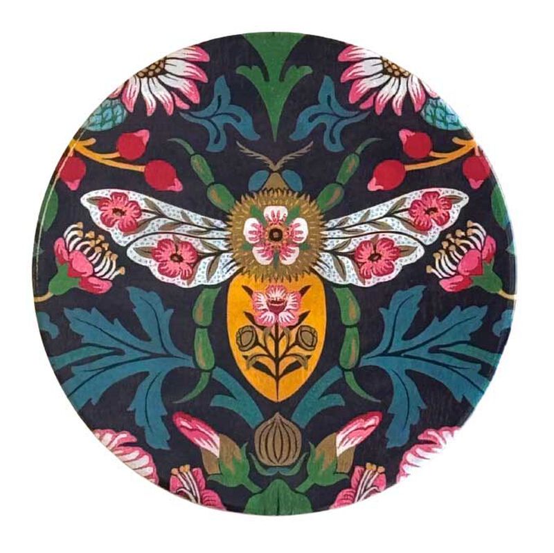 Tanya Wolfkamp Coaster - Damask - Bee image number 0