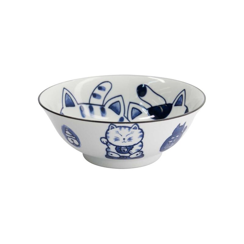 Tokyo Design Studio Kawaii Cat Neko Ramen Bowl 20x7.5cm image number 0
