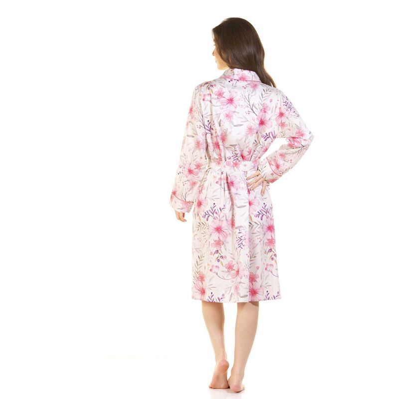 La Marquise Pure Cotton Robe With Contrast Piping & Pockets image number 4