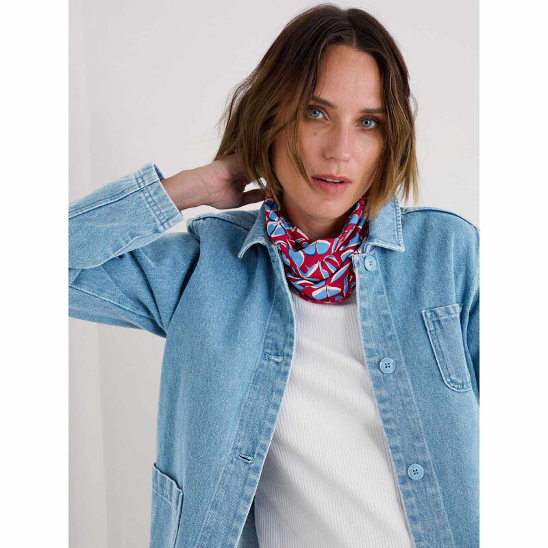 Seasalt Cornwall Handyband Collaged Floral Scarlet image number 1