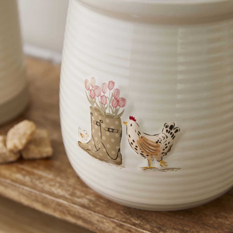 Cooksmart Hen House Lane Canister - Wellies & Hens image number 2