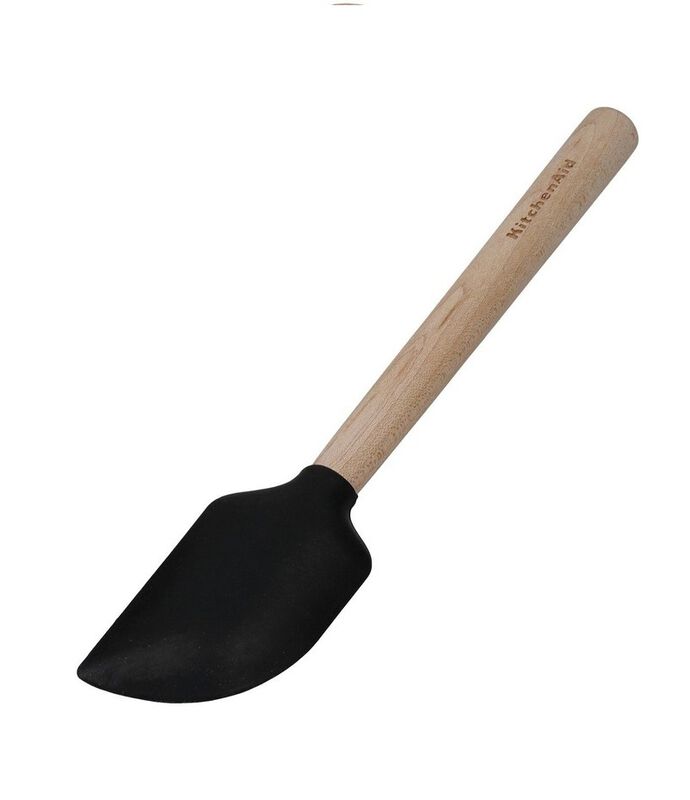KitchenAid Maple Wood Mini Scraper Spatula image number 1
