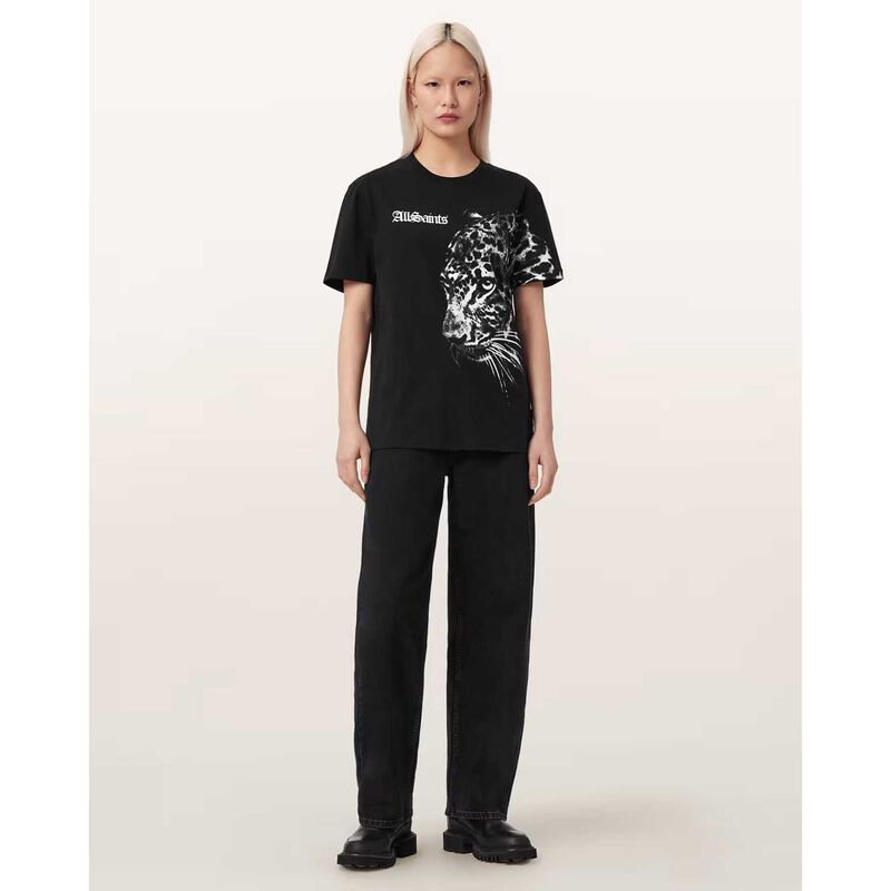 AllSaints Zaya Oversized Boyfriend T-Shirt image number 3