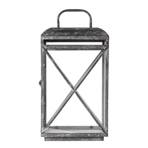 French Country Jardin Lantern Large Aged Grey