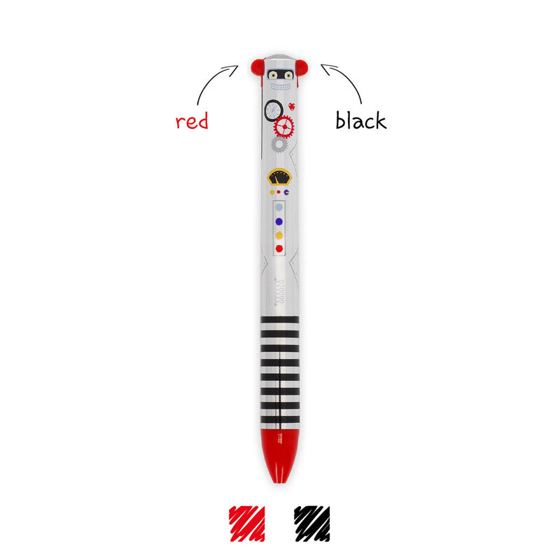 Legami Two-Colour Click&Clack Ballpoint Pen - Robot image number 0