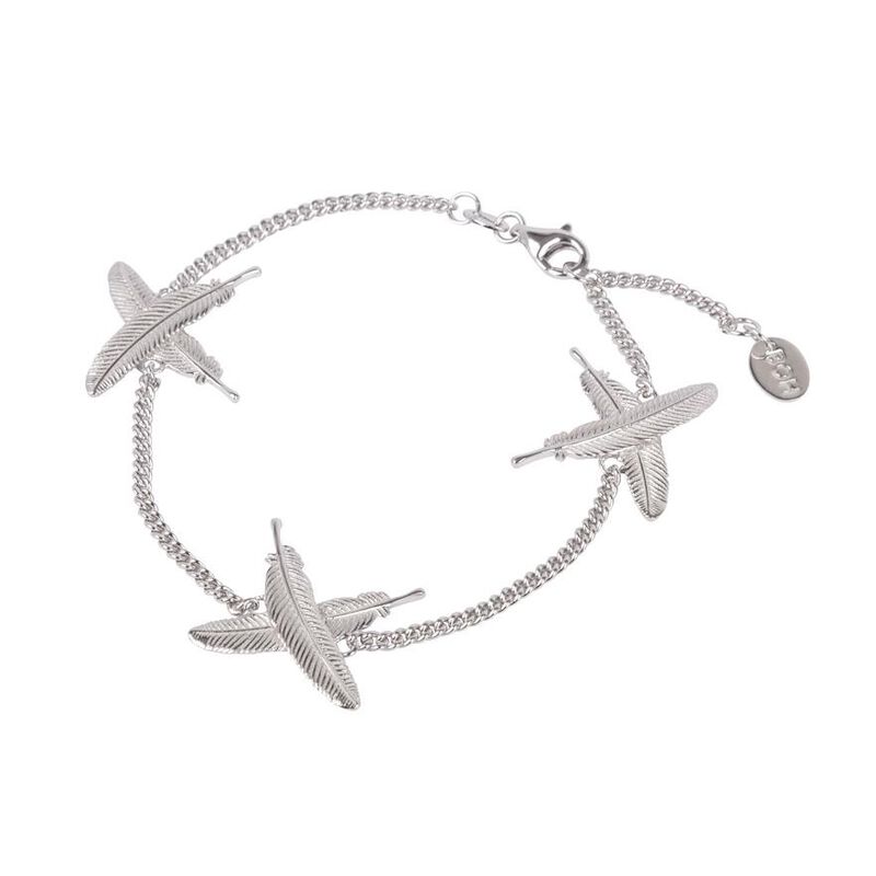Boh Runga Feather Kisses Bracelet Silver image number 0