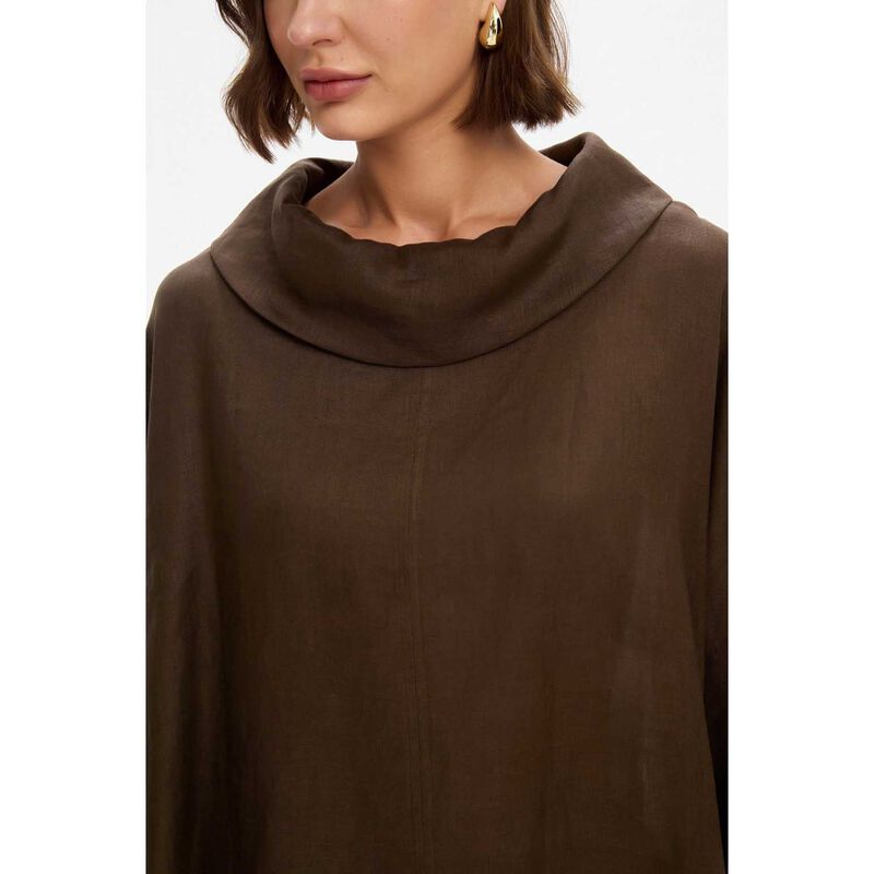 TIRELLI Funnel Neck Boxy Top image number 6