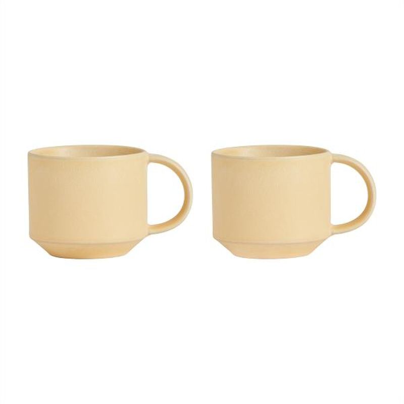 OYOY Yuka Cup Pack Of 2 Butter image number 0
