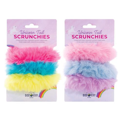 Discovery Zone Unicorn Tail Scrunchies-Set of 3 Assorted