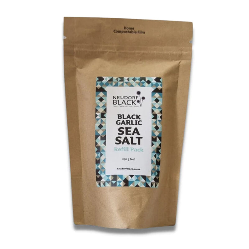 Neudorf Black Garlic Sea Salt Refill Pouch 250g image number 0