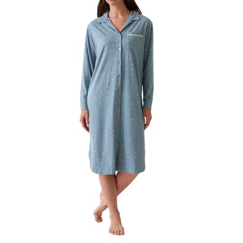 Wallace Cotton Georgie Organic Brushed Cotton Knit Nightshirt