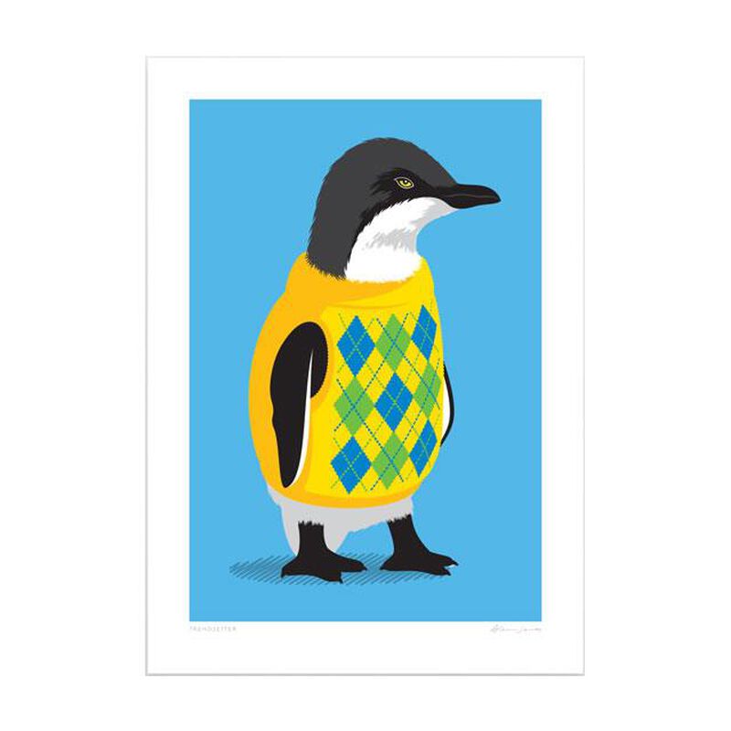 Glenn Jones Art A4 Print - Trendsetter Blue image number 0