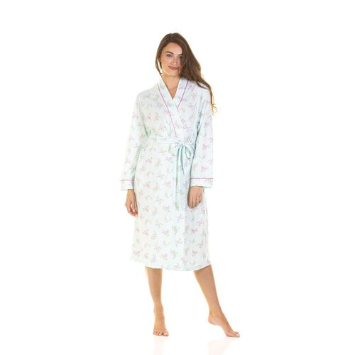 La Marquise Primrose In Bloom Cotton Rich Wrap Robe