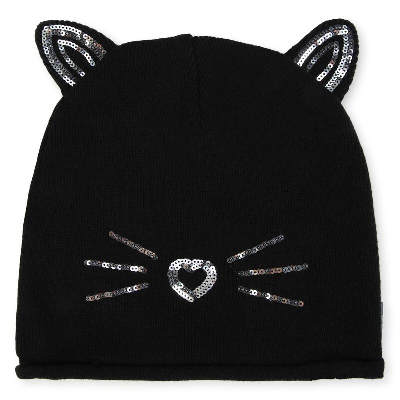Karl Lagerfeld Knit Beanie With Cat Ears T2 - T4 image number 0