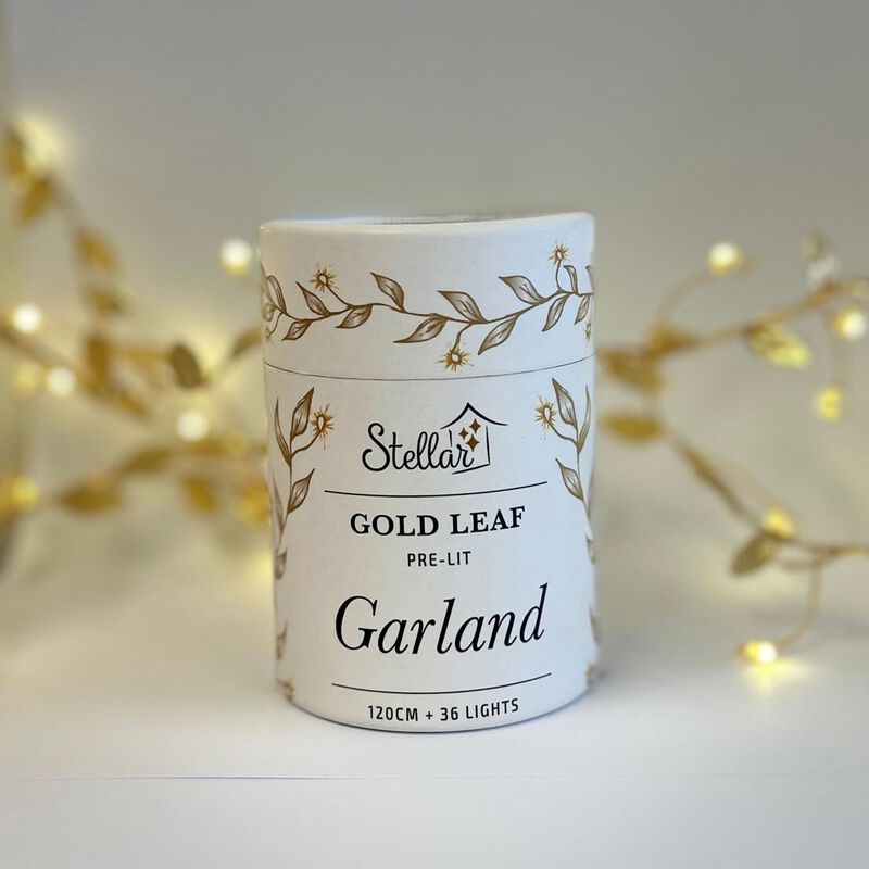 Stellar Haus Gold Garland (Fabric) Seed Light 1.2m image number 0