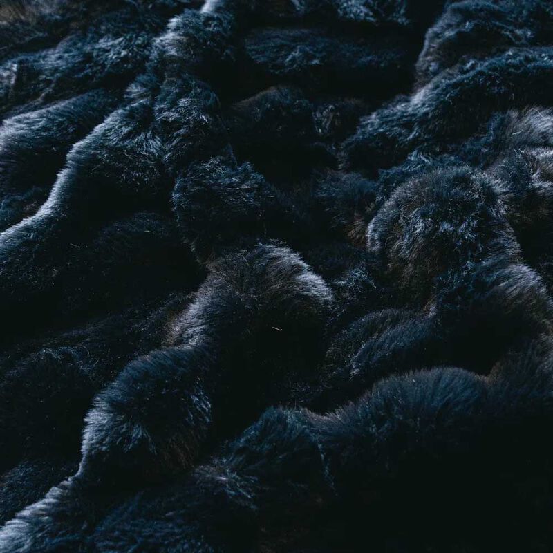 Top Drawer Black Bear Fur Throw 150x200cm image number 1