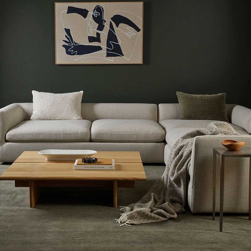 Baya Fiordland 100% NZ Lambswool Throw 190x220cm - Fawn image number 1