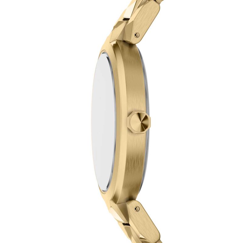 Armani Exchange Audora Two-Hand Gold-Tone Stainless Steel Watch image number 2