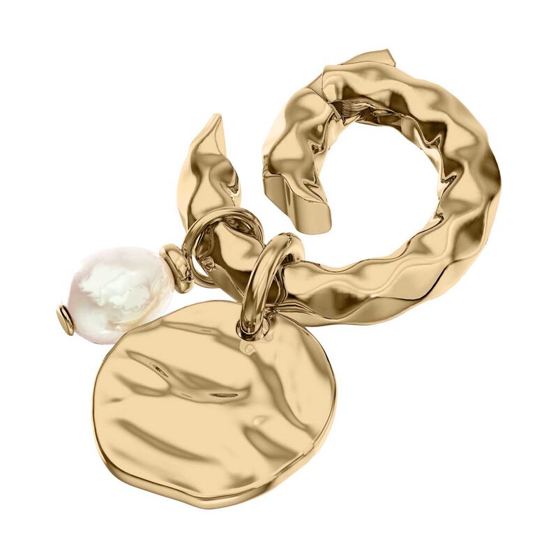 Skagen Agnethe Pearl Gold-Tone Brass Chain Necklace image number 2