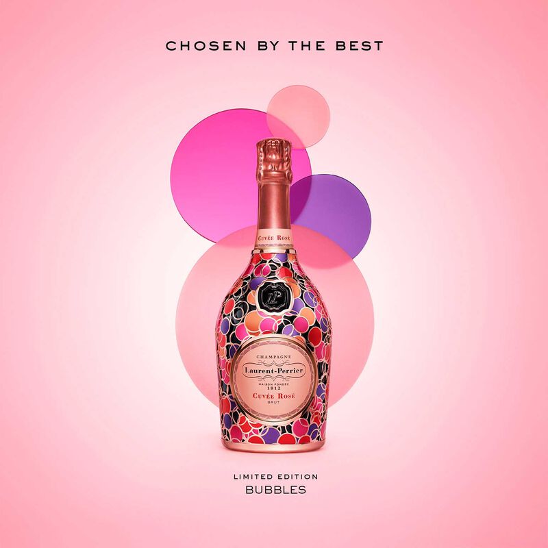 Laurent-Perrier Cuv&eacute;e Ros&eacute; Limited Edition Bubbles Metal Jacket 750ml image number 2