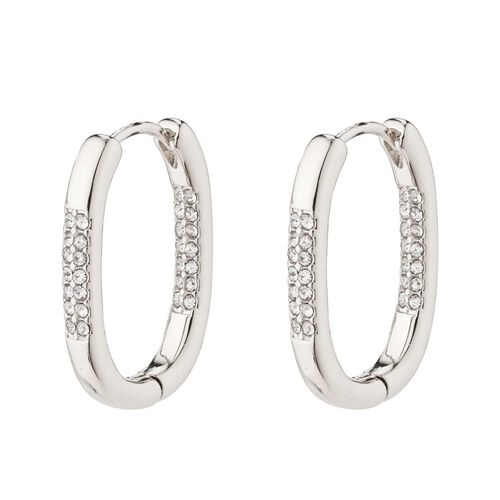 Pilgrim STAR Hoop Earrings - Silver Plated