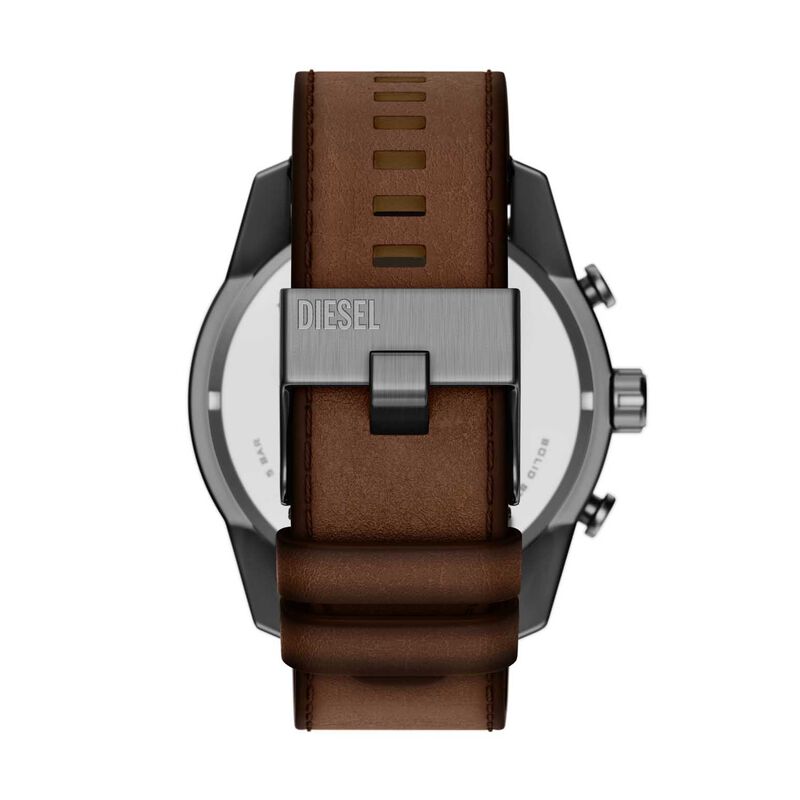 Diesel Split Chronograph Brown Leather Watch image number 1