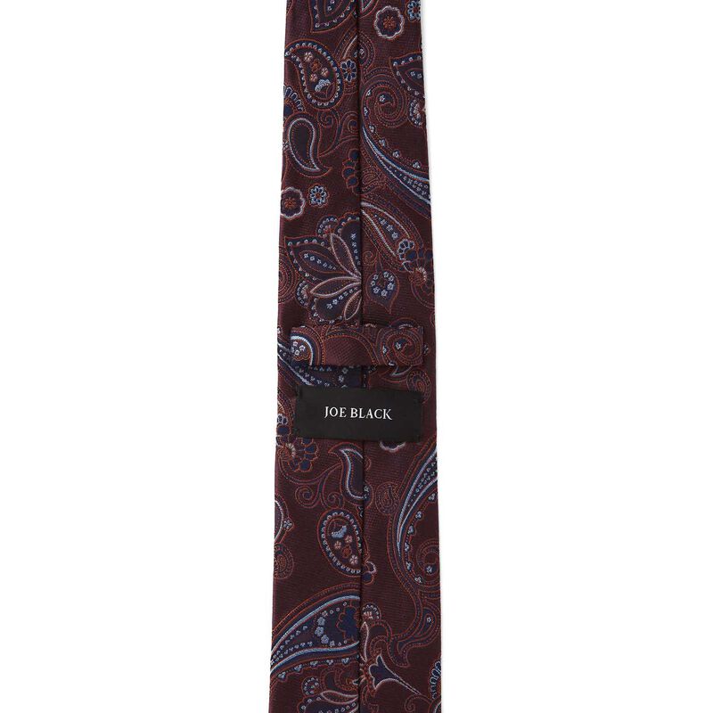Joe Black Satin Paisley 7.5cm Tie image number 5