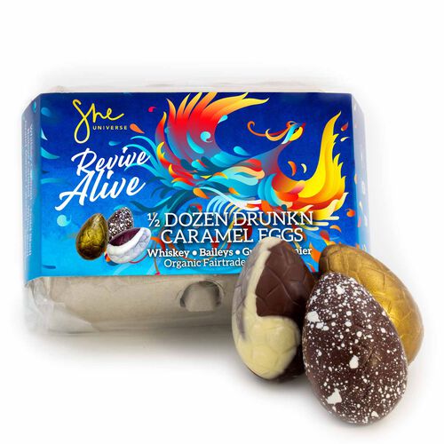 She Universe 1/2 Dozen Drunkn Caramel Easter Eggs 285g