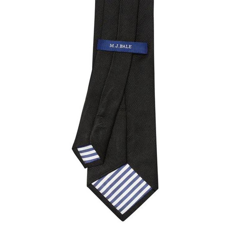 M.J. Bale Mauricio Black Plain Tie image number 1