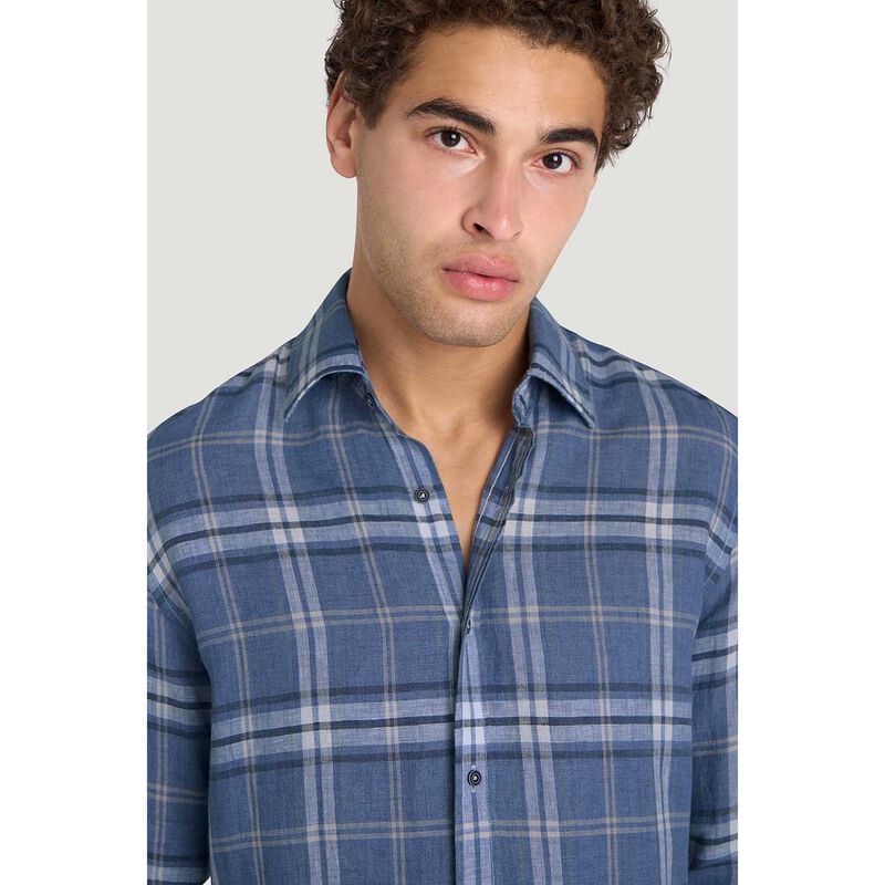 M.J. Bale Bradfield Linen Check Shirt image number 2