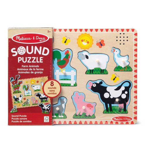 Melissa & Doug Farm Animals Sound 8-Piece Puzzle