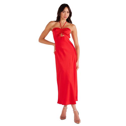 MINKPINK Sonia Halter Neck Midi Dress