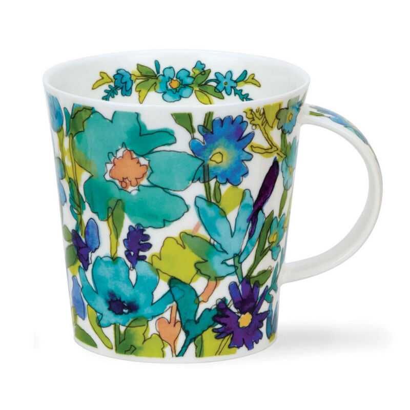 Dunoon Cairngorm Flower Shower Blue Mug image number 0