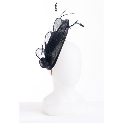 Headstart Hatinator with feathers & Sinamay
