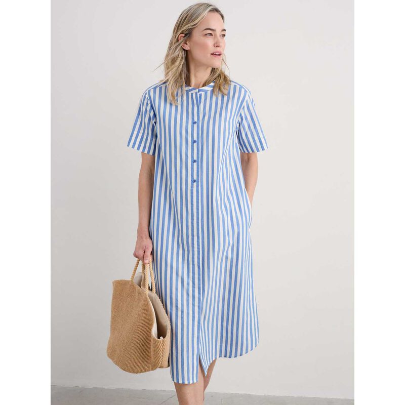 Seasalt Cornwall Harbour Movement Dress New Mini Scallion Clear Sky image number 3