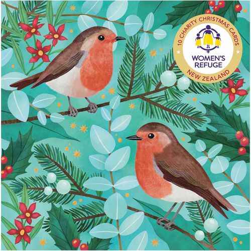 Women's Refuge Robins Christmas Card Wallet