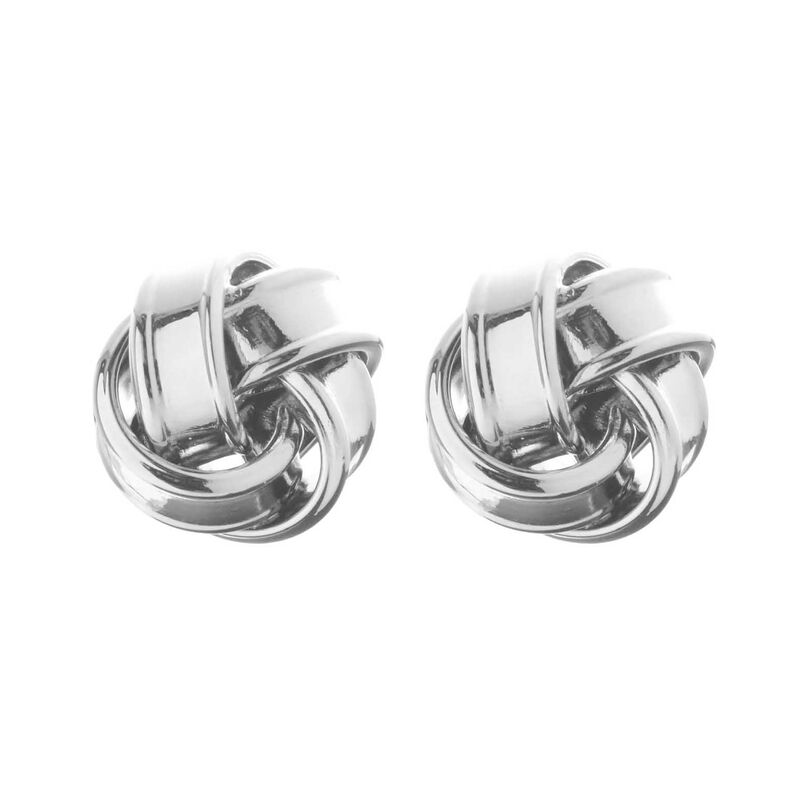 Silk & Steel Knot Earrings image number 0