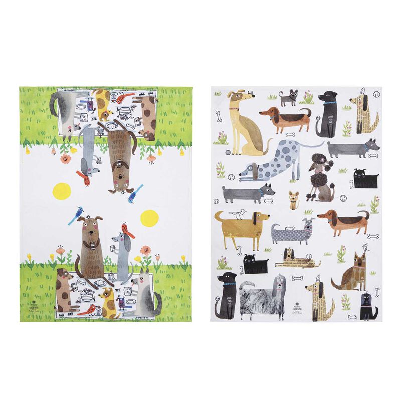 Ashdene Canine Capers Puppers 2Pk Kitchen Towel image number 0