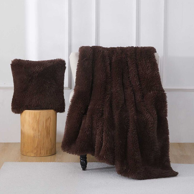 Top Drawer Grizzly Bear Cushion 500Gsm Longpile Fur - 45x45cm With Inner image number 1