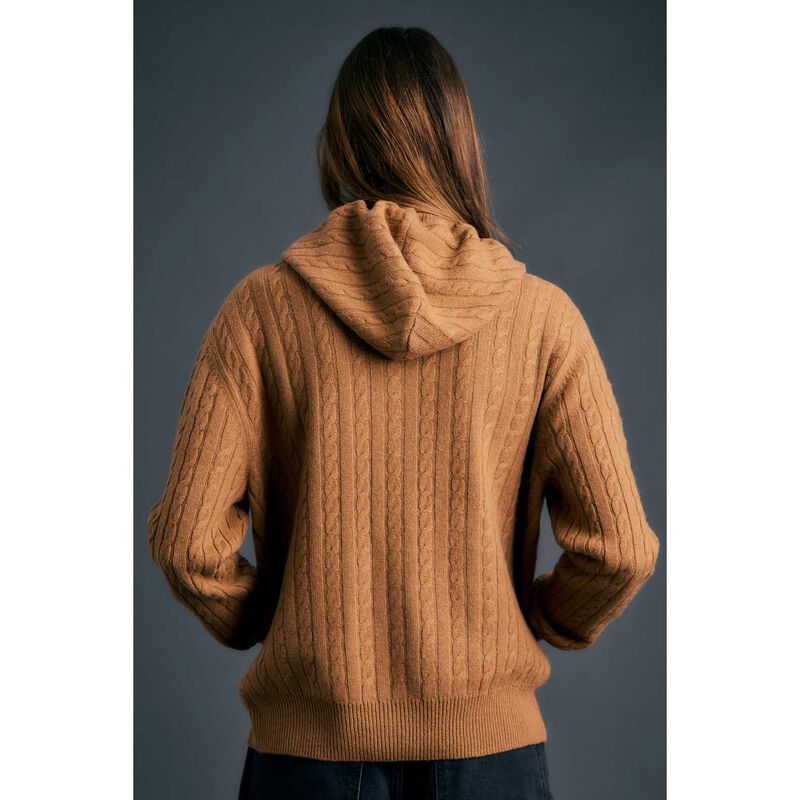 Karen Walker Campus Cable Knit Hoodie image number 1