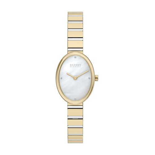 Skagen Anita Oval Two-Hand Two-Tone Stainless Steel Watch